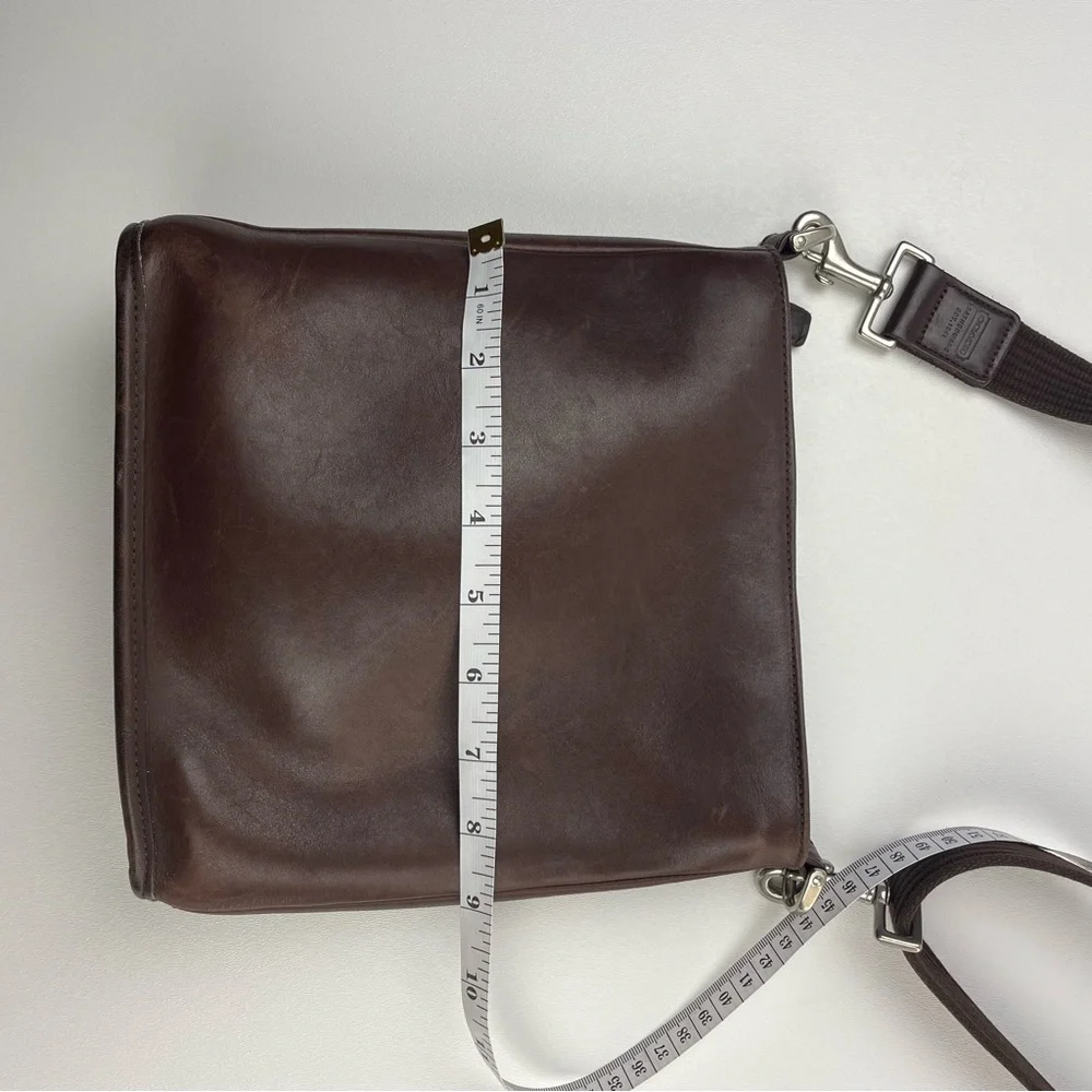 Vintage Coach Crossbody Slim Saddle Bag Brown